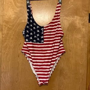 Xhilaration American Flag One Piece Swimsuit